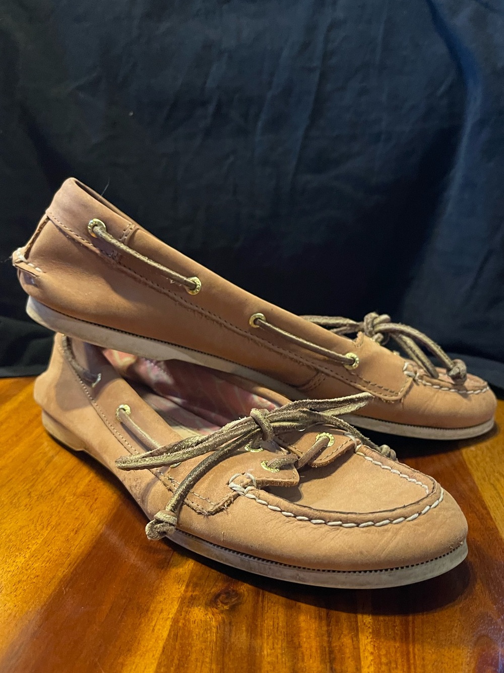 Sperry Top-Sider Pink Leather Boat Shoes Loafers Moccasins Women Size 8M As Is
